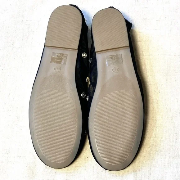 Cushionaire Elegant Mesh Rhinestone Ballet Flats - Picture 5 of 11